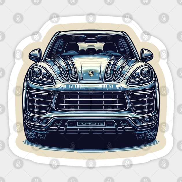 Porsche Cayenne Sticker by Vehicles-Art